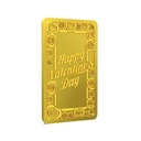 Happy Valentines Day Gold Bar 24kt (999)